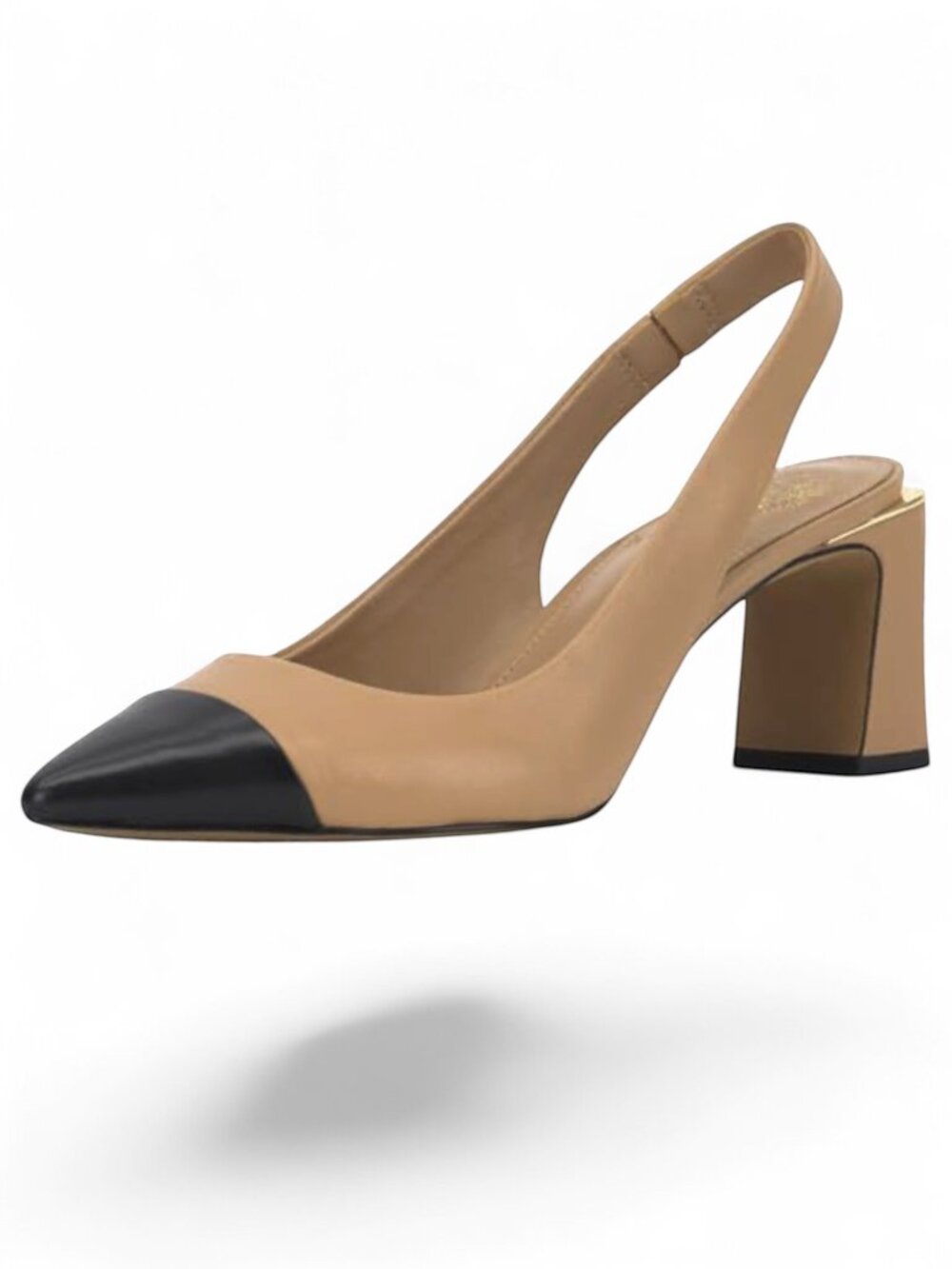 VINCE CAMUTO HAMDEN CT SLINGBACKS SANDSTONE OLD MONEY LUX PARISIAN CHIC NEW 9.5 - Picture 2 of 8